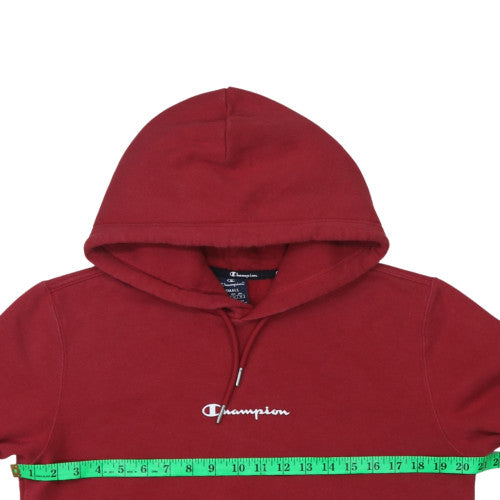 Champion Men's Red Pullover Hoodie Small Cotton Blend Classic Style
