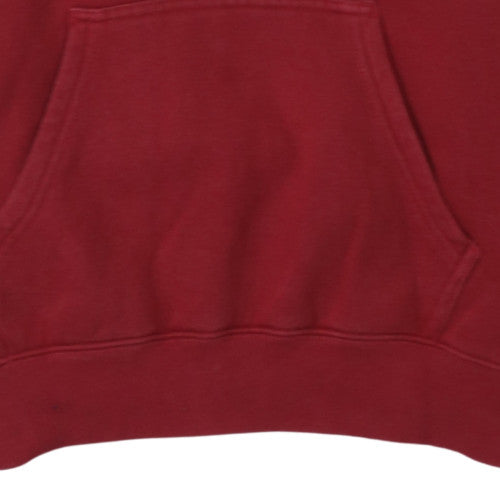 Champion Men's Red Pullover Hoodie Small Cotton Blend Classic Style
