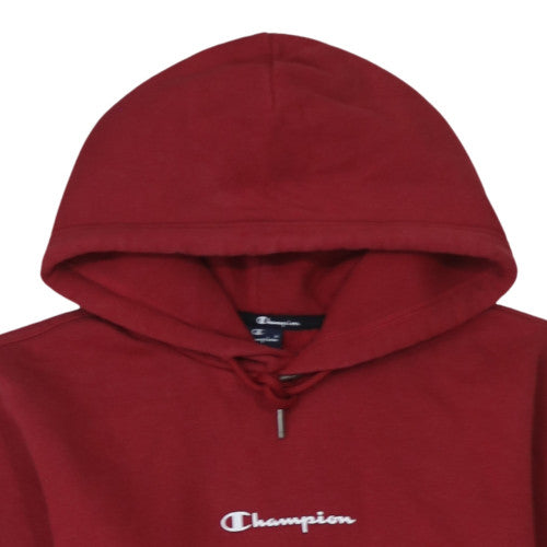 Champion Men's Red Pullover Hoodie Small Cotton Blend Classic Style