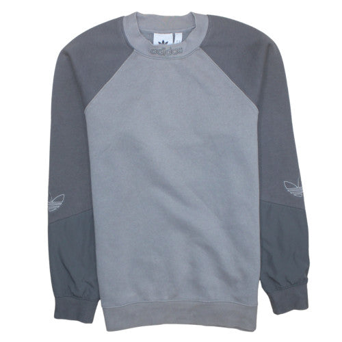 Adidas Men’s Grey Pullover Sweatshirt Small Crew Neck Fleece