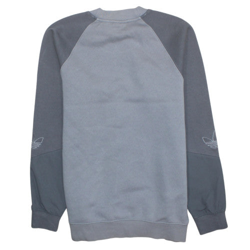 Adidas Men’s Grey Pullover Sweatshirt Small Crew Neck Fleece