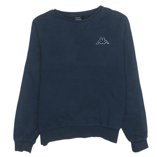 Kappa Mens Navy Blue Crew Neck Sweatshirt Large Cotton Blend