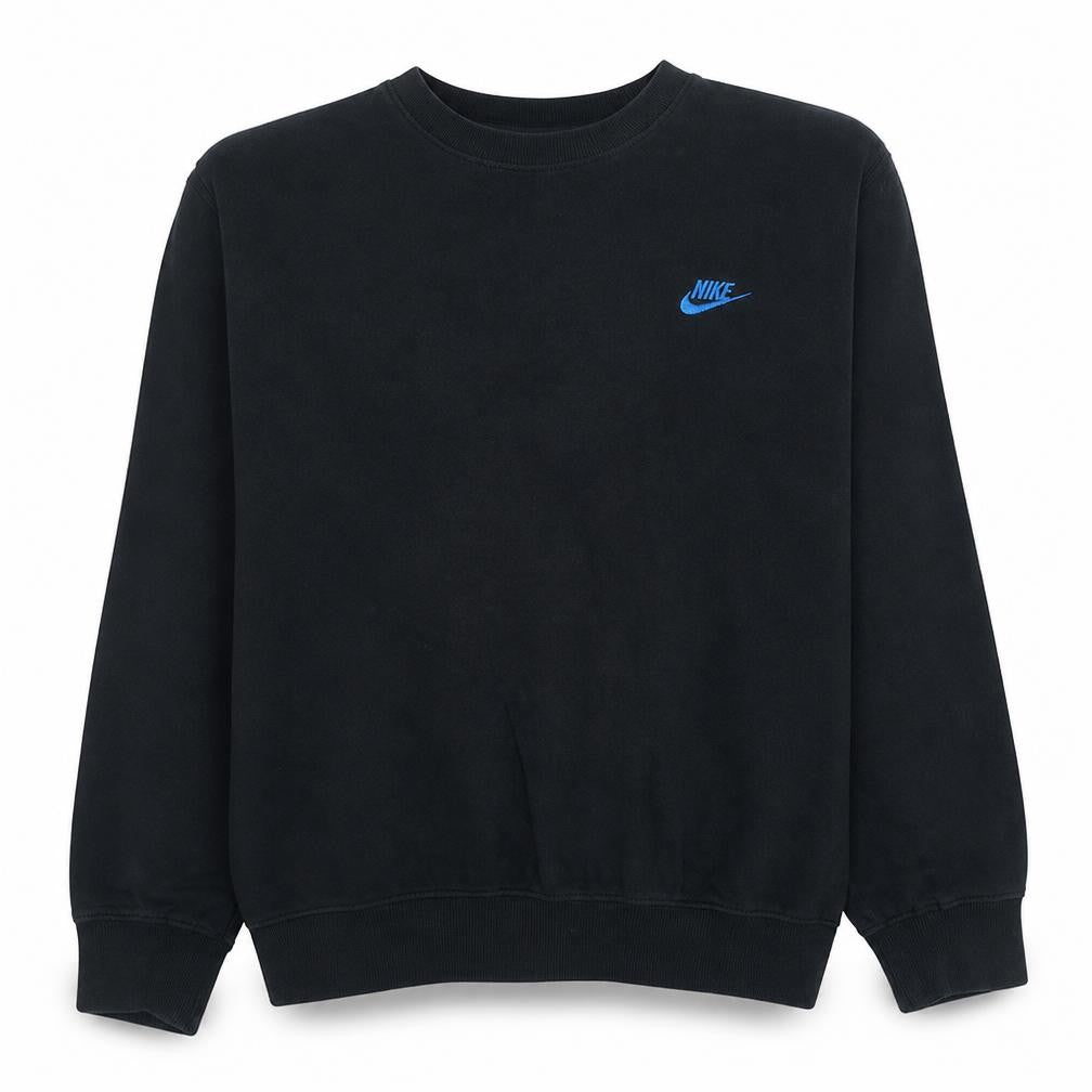 Front view of Nike Men's Black Crew Neck Pullover Sweatshirt L