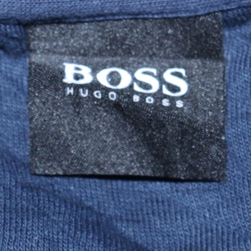 Hugo Boss Men Blue Pullover Sweatshirt M Crew Neck Logo