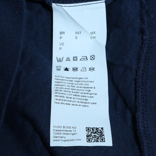 Hugo Boss Men Blue Pullover Sweatshirt M Crew Neck Logo