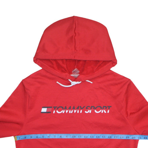 Tommy Sport Men's Red Pullover Hoodie Size M Regular Fit