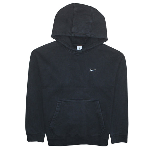 Nike Men's Black Pullover Hoodie Size L Logo Fleece Sweatshirt