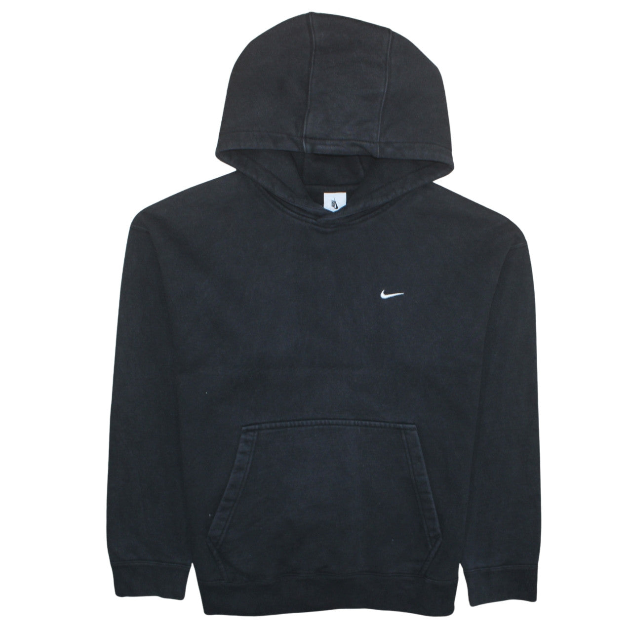Nike Men's Black Pullover Hoodie Size L Logo Fleece Sweatshirt