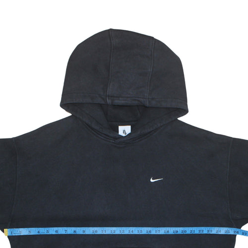 Nike Men's Black Pullover Hoodie Size L Logo Fleece Sweatshirt