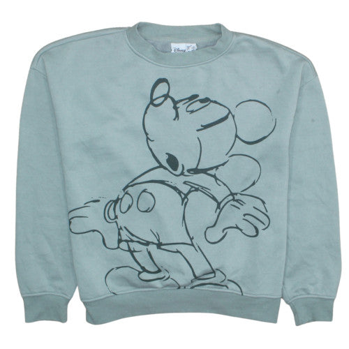 Disney Women XS Blue Mickey Mouse Pullover Sweatshirt