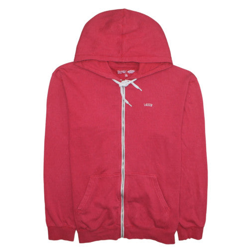 Vans Men's Red Full Zip Hoodie XL Regular Fit Fleece Sweatshirt
