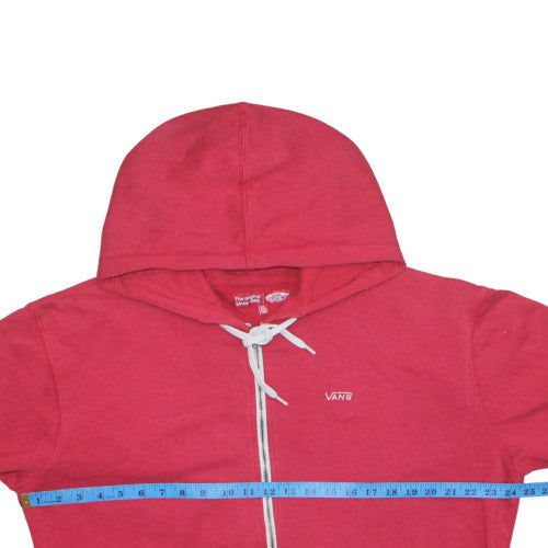 Vans Men's Red Full Zip Hoodie XL Regular Fit Fleece Sweatshirt