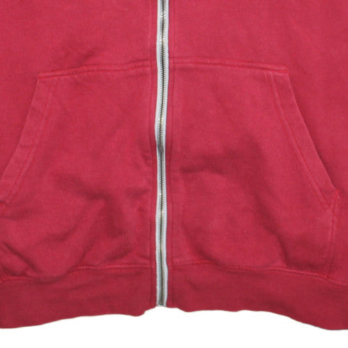Vans Men's Red Full Zip Hoodie XL Regular Fit Fleece Sweatshirt