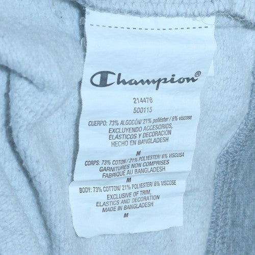 Champion Men's Grey Pullover Hoodie Medium Logo Fleece Sweatshirt