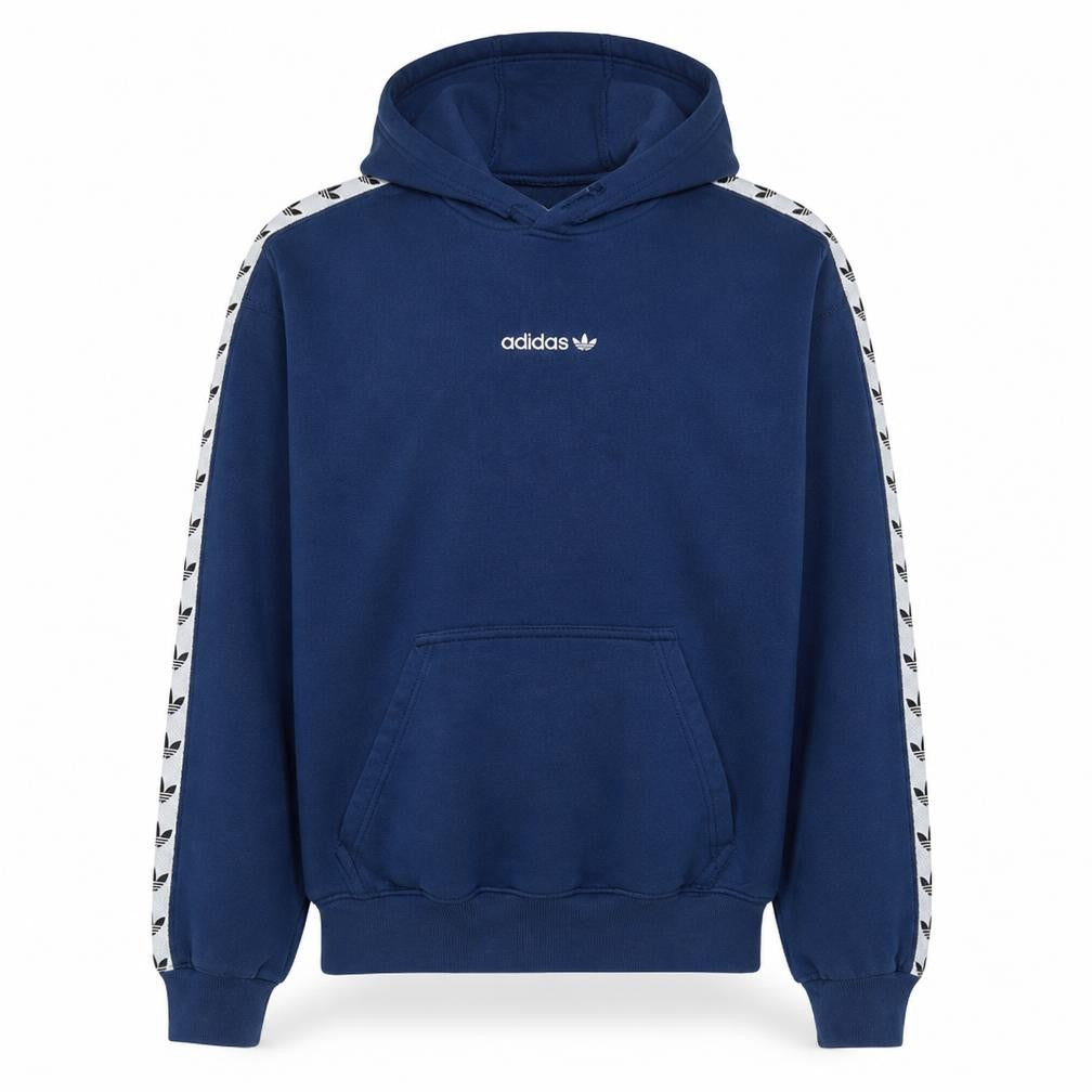Front view of adidas Men’s Blue Pullover Hoodie Small Fleece Sportswear