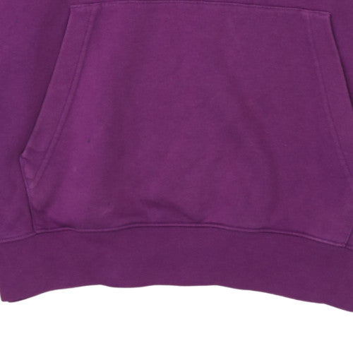 Nike Women’s Purple Pullover Hoodie L Cotton Blend Casual Sportswear