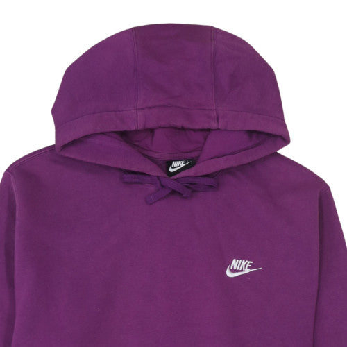 Nike Women’s Purple Pullover Hoodie L Cotton Blend Casual Sportswear