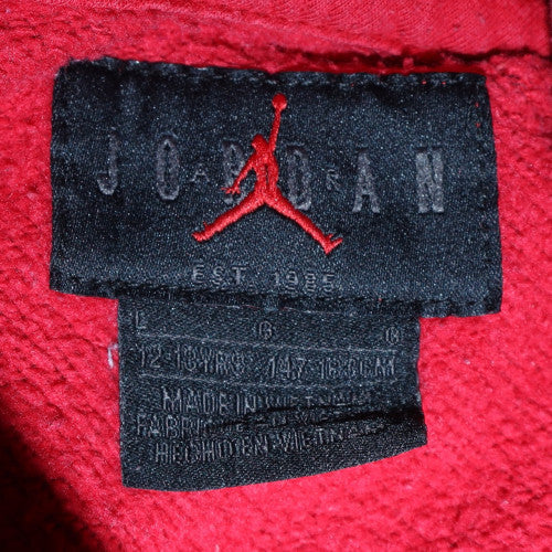 Jordan Boys Red Tie-Dye Pullover Hoodie 14-15 Years Fleece Logo Sweatshirt