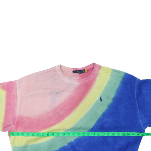 Polo Ralph Lauren Womens Multicoloured Tie-Dye Cotton Pullover Sweatshirt L