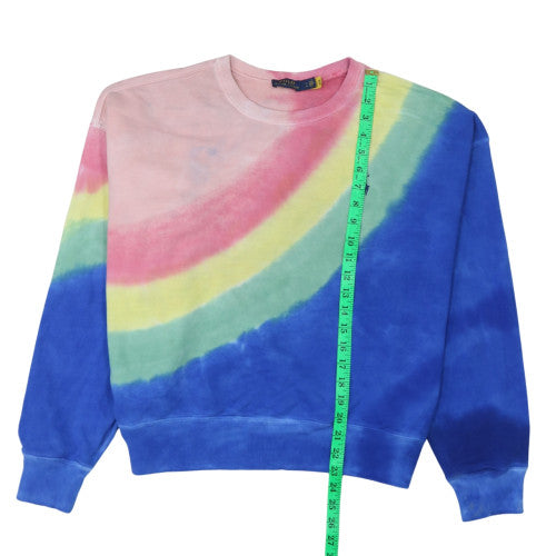 Polo Ralph Lauren Womens Multicoloured Tie-Dye Cotton Pullover Sweatshirt L