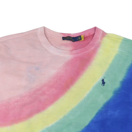Polo Ralph Lauren Womens Multicoloured Tie-Dye Cotton Pullover Sweatshirt L