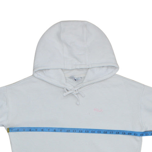 Fila Women’s White Pullover Hoodie Size L Cotton Blend