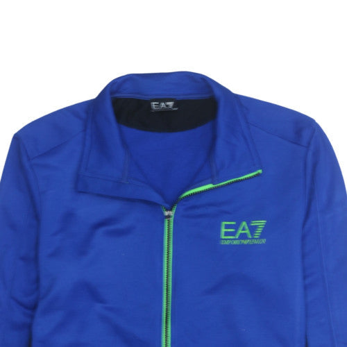 Emporio Armani EA7 Blue Men's XL Track Jacket Full Zip Sports Top