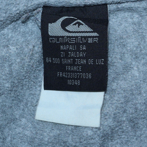 Quiksilver Men’s Grey Hooded Windbreaker Jacket Size M