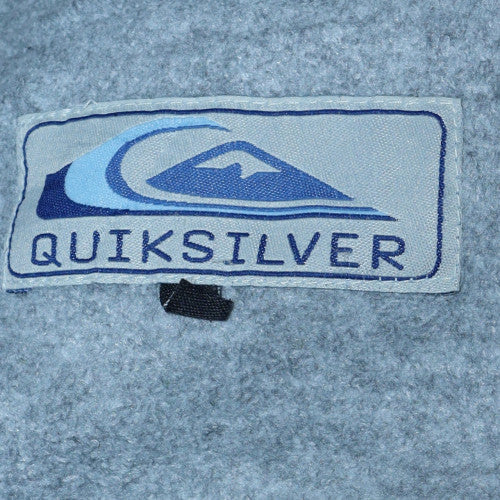 Quiksilver Men’s Grey Hooded Windbreaker Jacket Size M