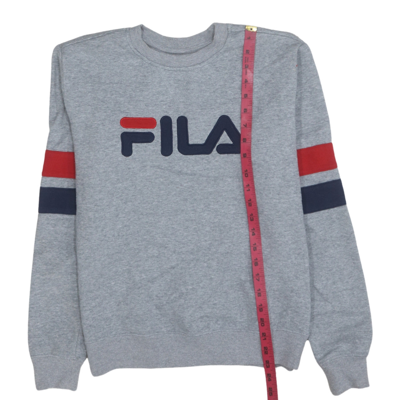 FILA Women Grey Crew Neck Logo Sweatshirt Size S