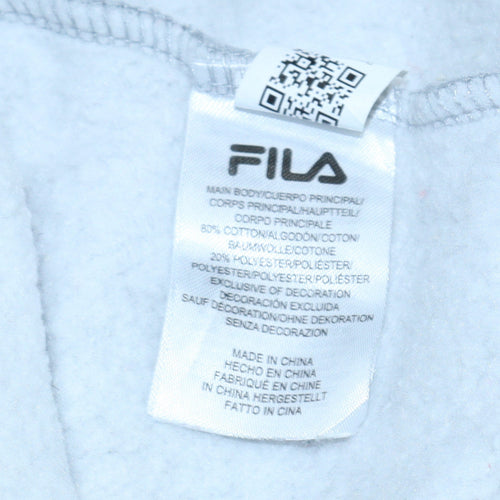 FILA Women Grey Crew Neck Logo Sweatshirt Size S