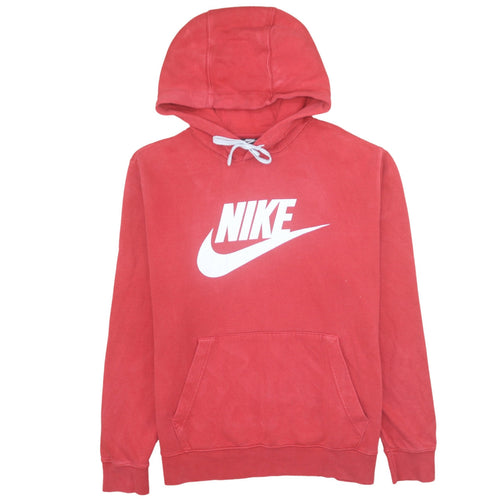 Nike Men's Red Pullover Hoodie L Graphic Logo Sportswear