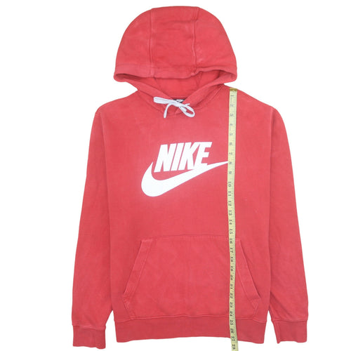Nike Men's Red Pullover Hoodie L Graphic Logo Sportswear
