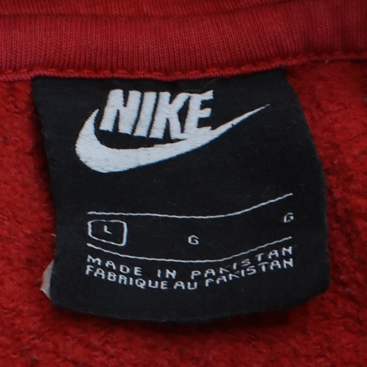 Nike Men's Red Pullover Hoodie L Graphic Logo Sportswear