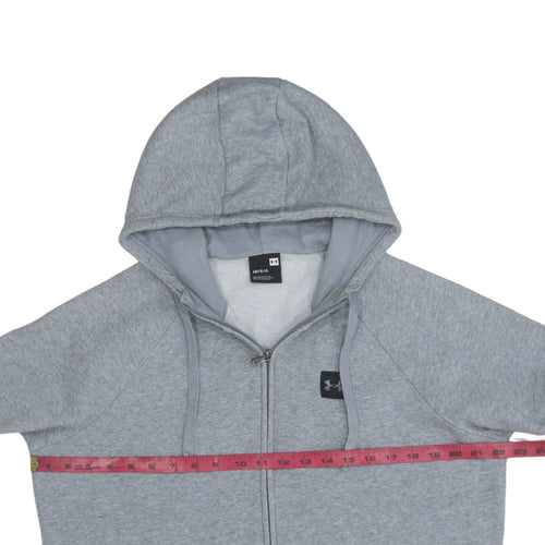 Under Armour Men’s Grey Full Zip Hoodie L Fleece Lightweight