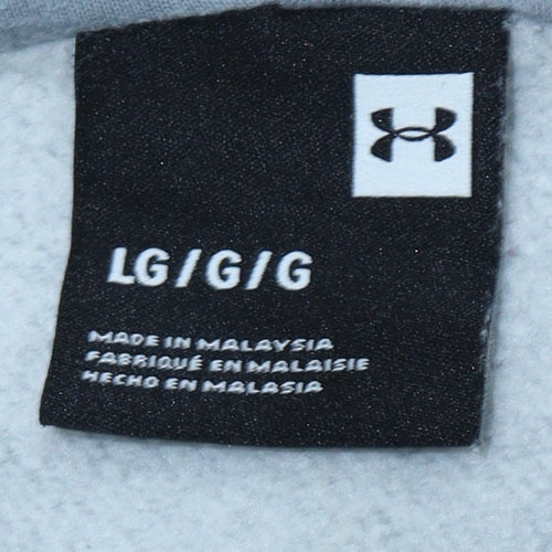 Under Armour Men’s Grey Full Zip Hoodie L Fleece Lightweight