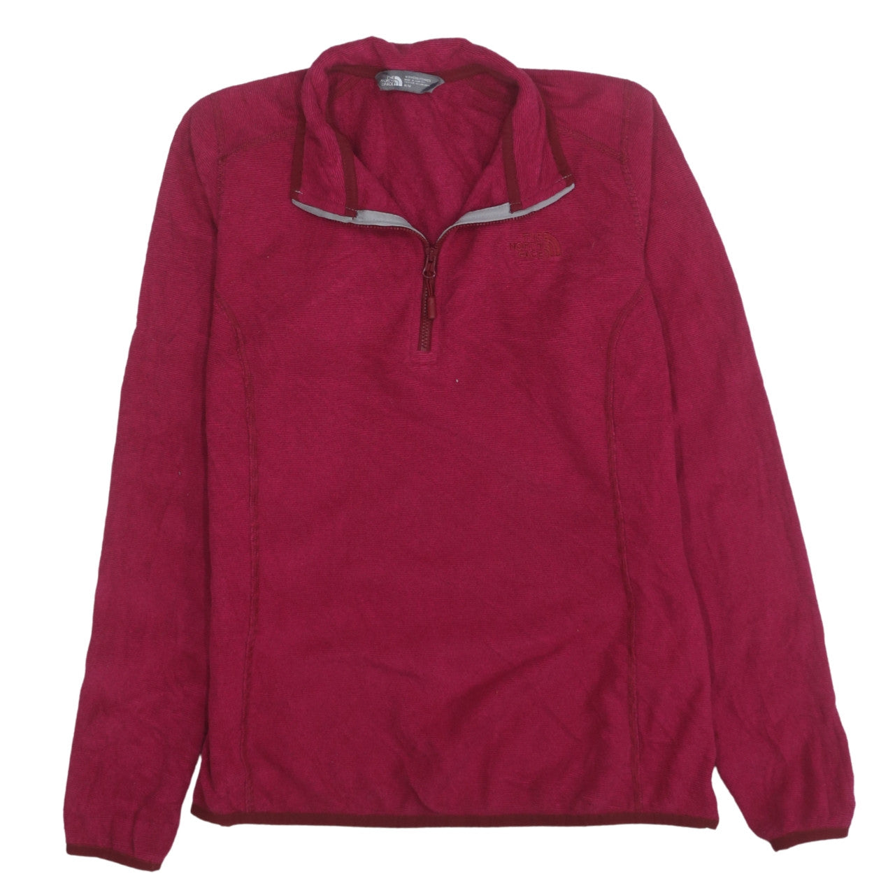 The North Face Women's Red Fleece 1/4 Zip Pullover Jacket Size M