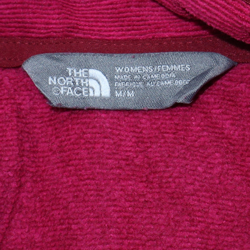 The North Face Women's Red Fleece 1/4 Zip Pullover Jacket Size M