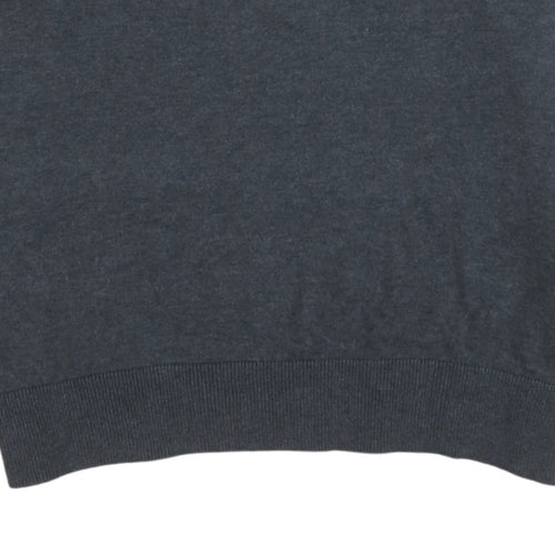 Nautica Men's Grey V-Neck Cotton Modal Pullover Jumper Size L