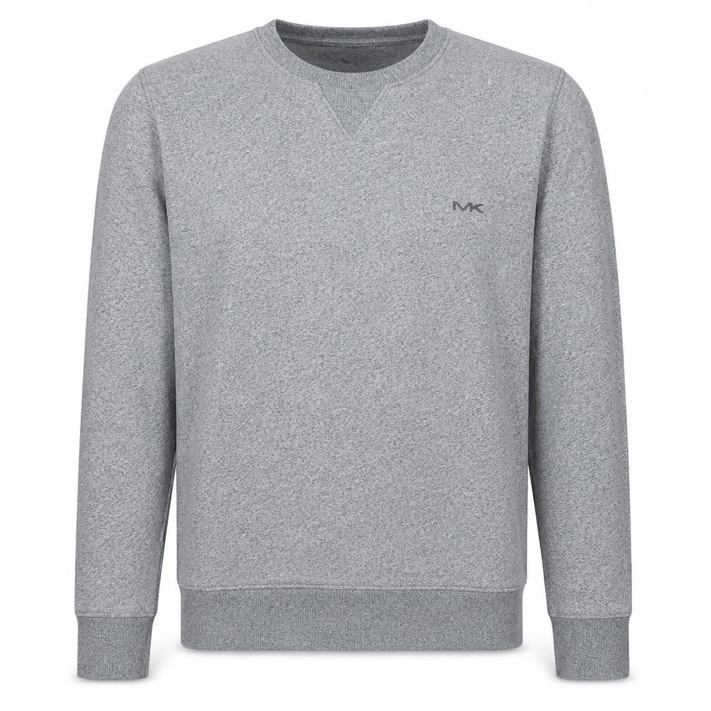 Front view of Michael Kors Men's Grey XL Crew Neck Sweatshirt Classic Fit