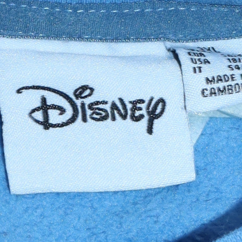 Disney Women Blue Stitch Ohana Means Family Sweatshirt M