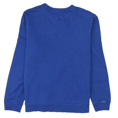 Lee Men's Blue Crew Neck Logo Pullover Sweatshirt M