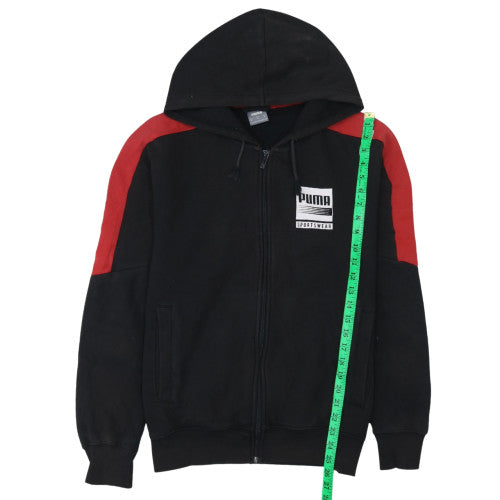 Puma Men's Black Red Full Zip Hoodie Size M Sportswear Hooded Sweatshirt