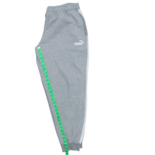 Puma Mens Grey XL Sweatpants Joggers with Logo Cuffed Hem