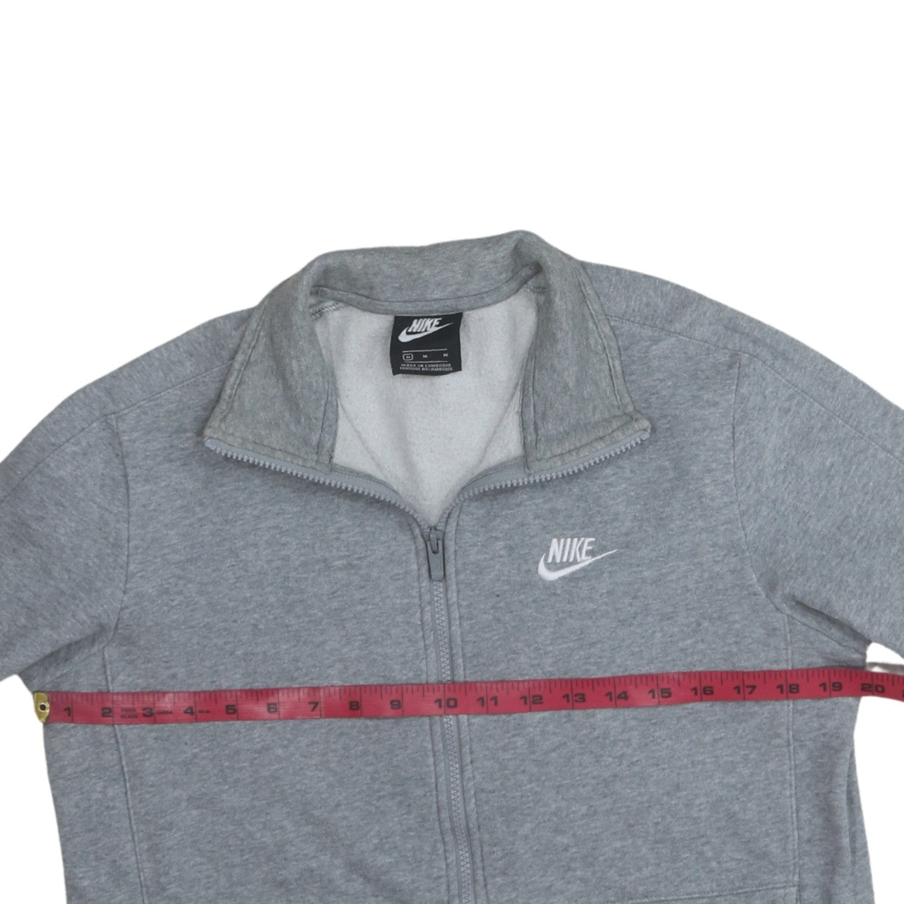Nike Mens Grey Medium Track Jacket Full Zip Cotton Blend