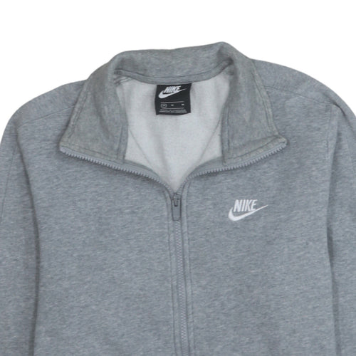Nike Mens Grey Medium Track Jacket Full Zip Cotton Blend