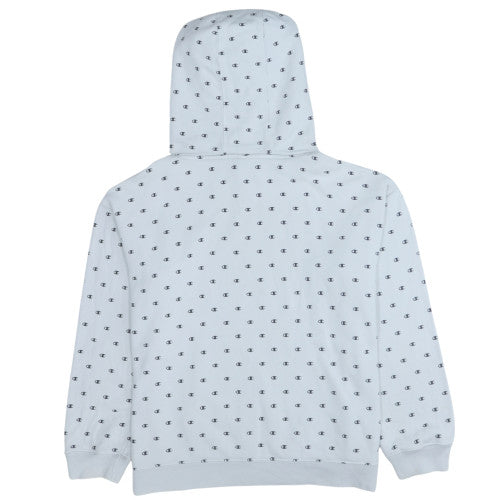 Champion Women’s White Logo Print Pullover Hoodie Size XL