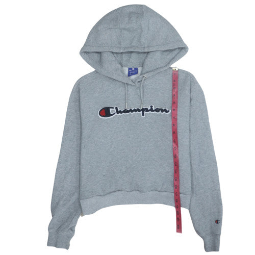 Champion Women's Grey XS Pullover Hoodie Sweatshirt Logo Cotton Blend