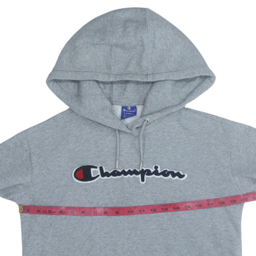 Champion Women's Grey XS Pullover Hoodie Sweatshirt Logo Cotton Blend