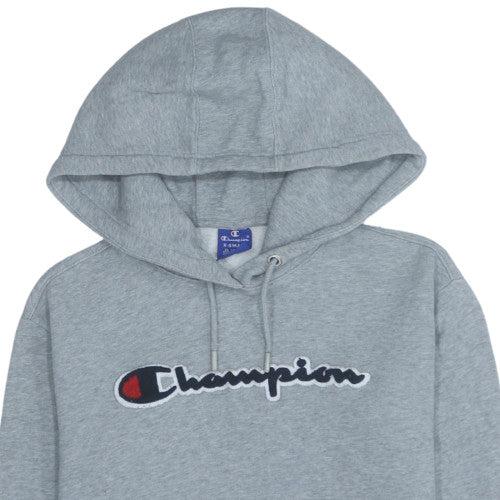 Champion Women's Grey XS Pullover Hoodie Sweatshirt Logo Cotton Blend